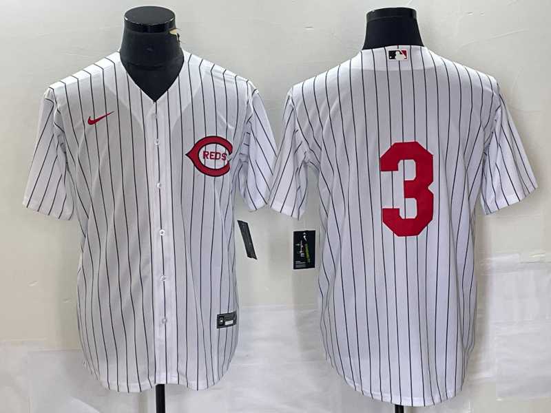 Men%27s Cincinnati Reds #3 Scooter Gennett White Field of Dreams Stitched Baseball Jersey